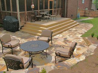 flagstone patio